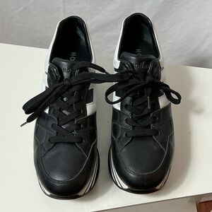 Hogan Black and White Platform Sneakers